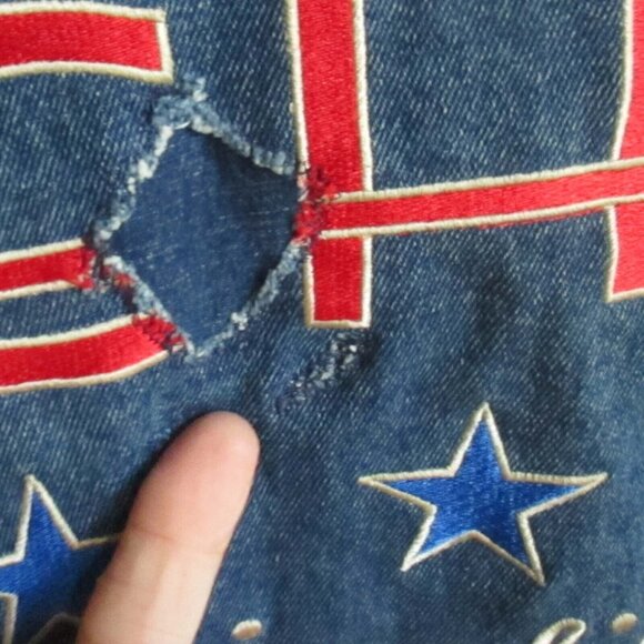 Mens Denim Trucker Jacket Small ACHA Championships Hockey Toyota Of Killen - Picture 4 of 7